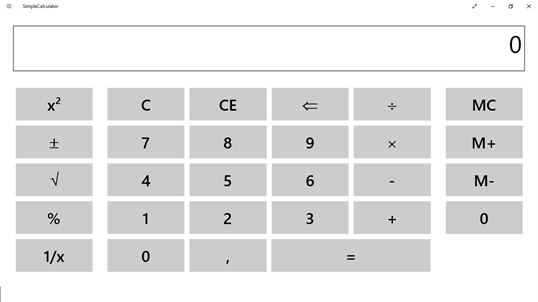 Simple Calculator bold from screenshot 1