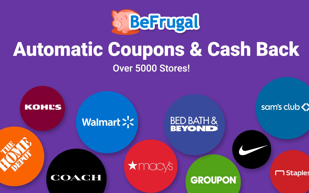 BeFrugal: Automatic Coupons and Cash Back promo image