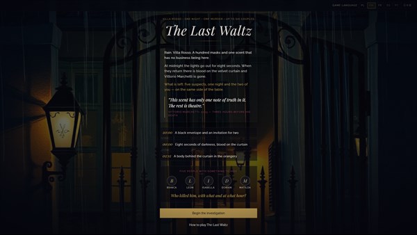 The Last Waltz: Couples Riddle Game — 5