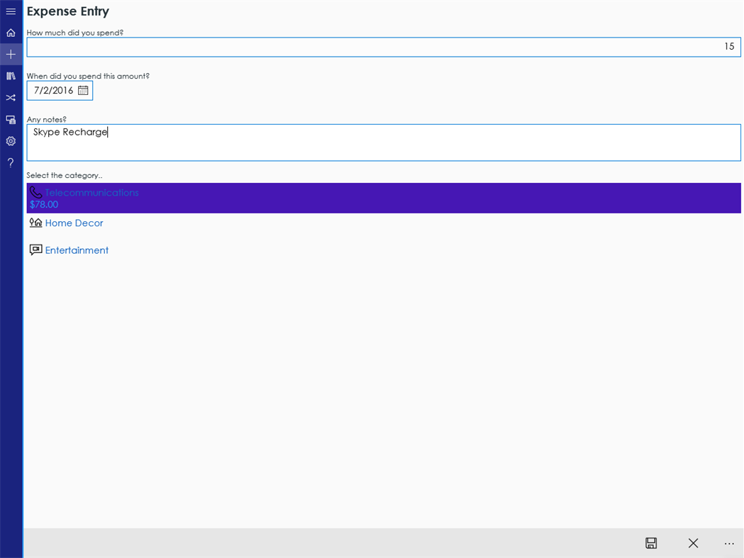 #4. Spendometer (Windows) Podle: Arun JAMES