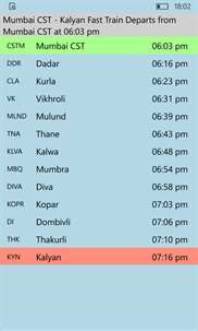Mumbai Local Train Timetable screenshot 3