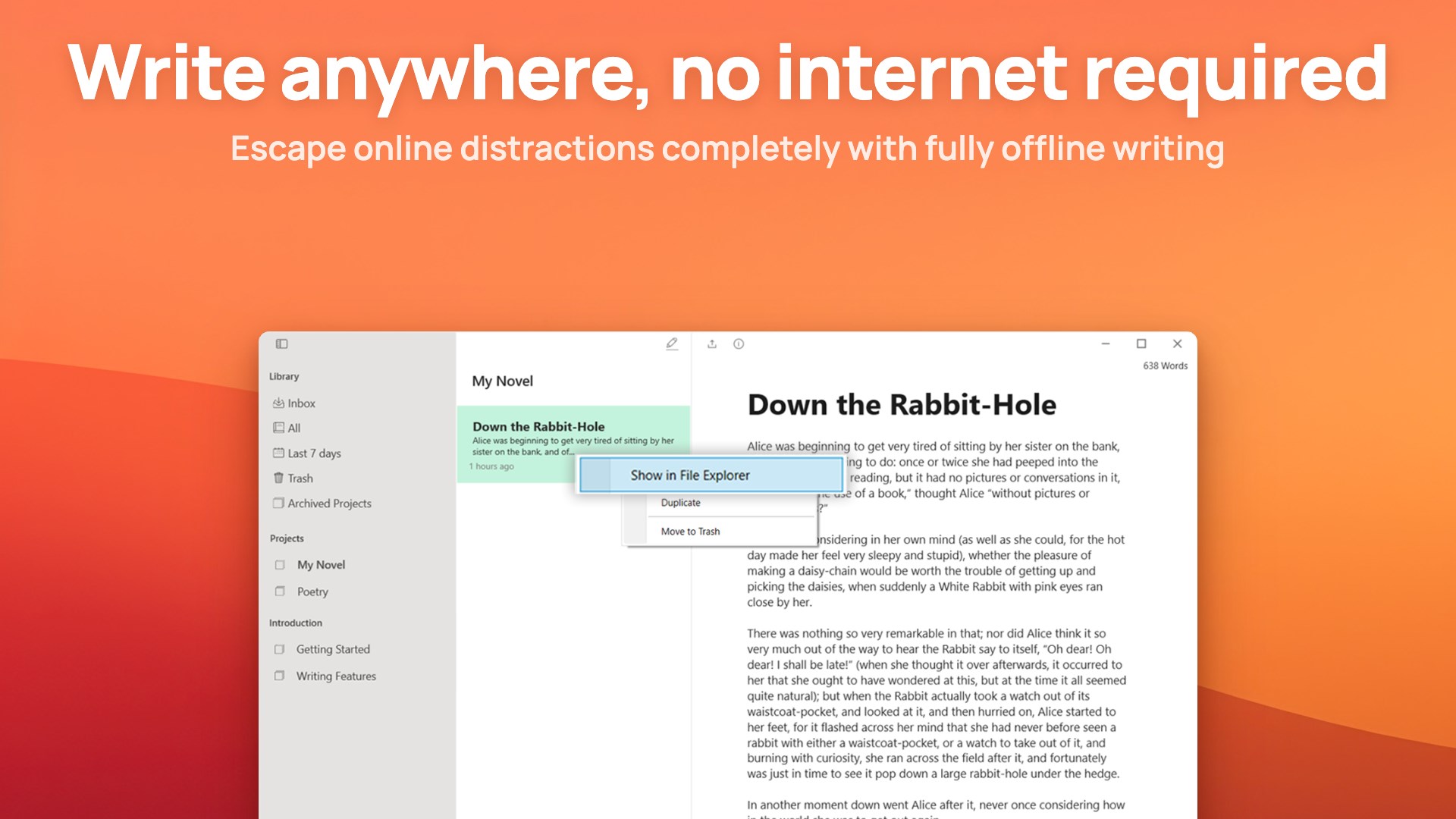 QuillSpace Writing : Book and Novel Writer screenshot