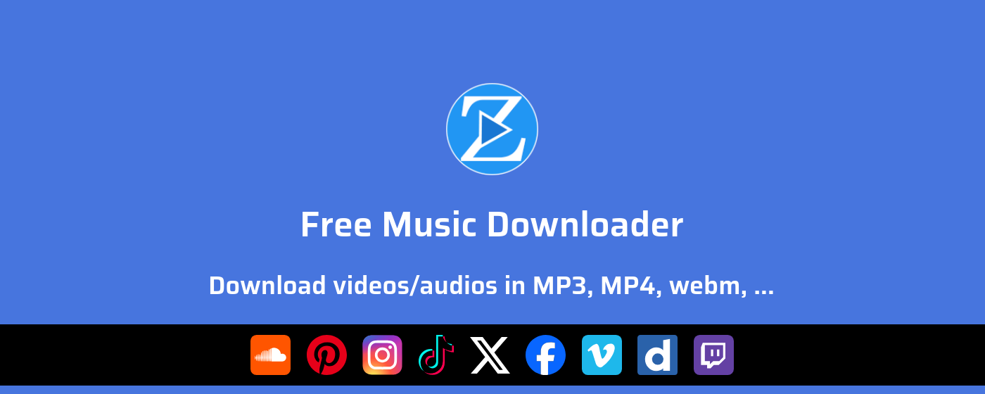 Free Music Downloader marquee promo image