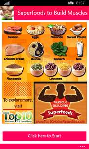 Superfoods to Build Muscles screenshot 1