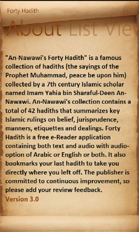 Forty Hadith Mobile Screenshots 1