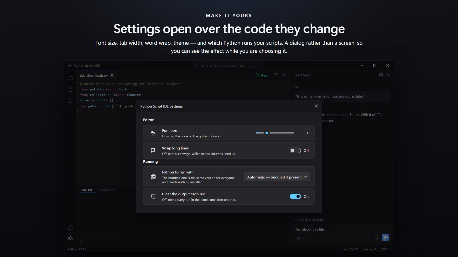 Simple Python Script Runner screenshot