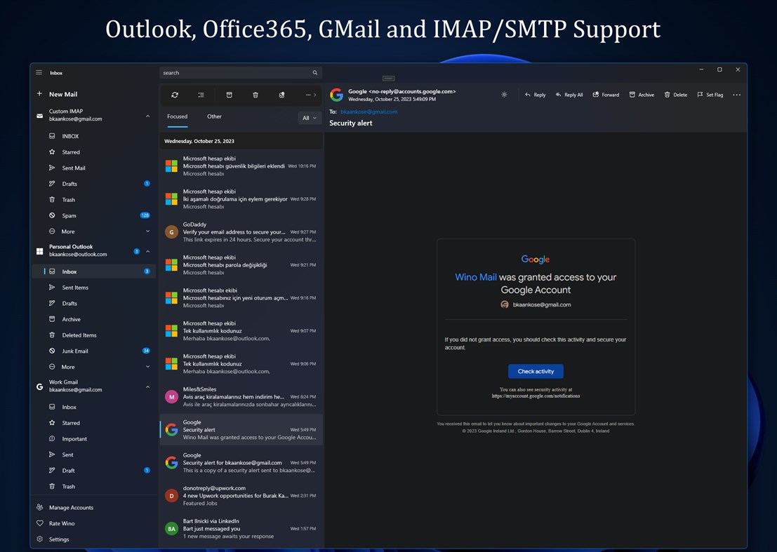 #1. Wino Mail (Windows) 由: Burak Kaan Köse
