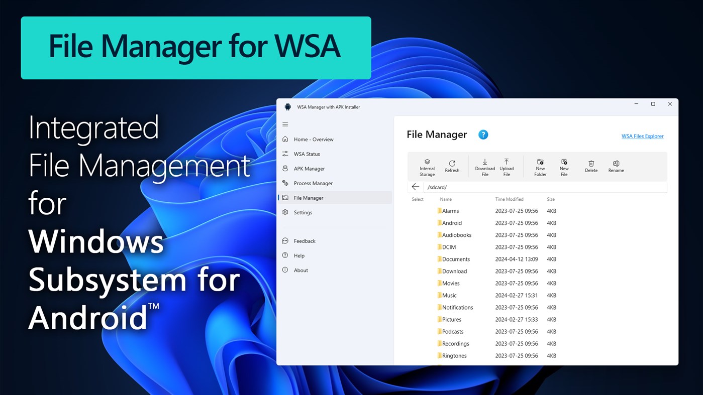 #6. WSA Manager with APK Installer (Windows) By: LISAppStudio.com