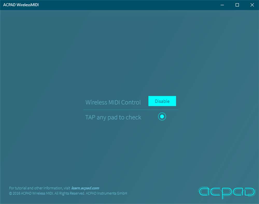 #3. ACPAD WirelessMIDI (Windows) By: ACPAD Instruments