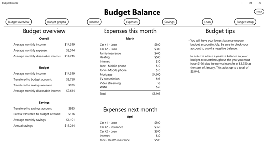 Budget Balance screenshot 1