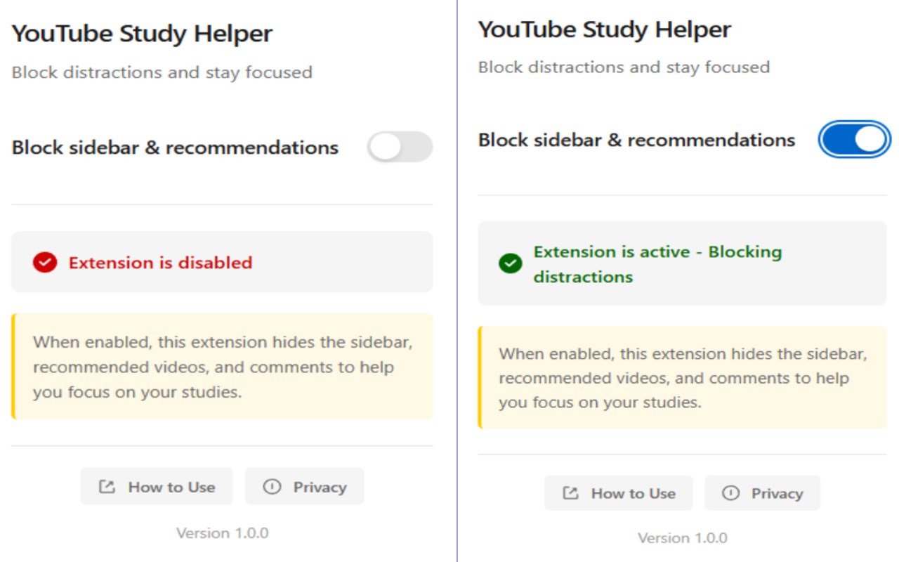 YouTube Study Helper