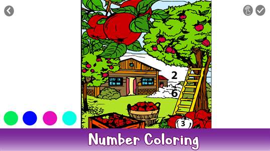 Country Farm Color By Number: Anti Stress Nature Coloring Book screenshot 3
