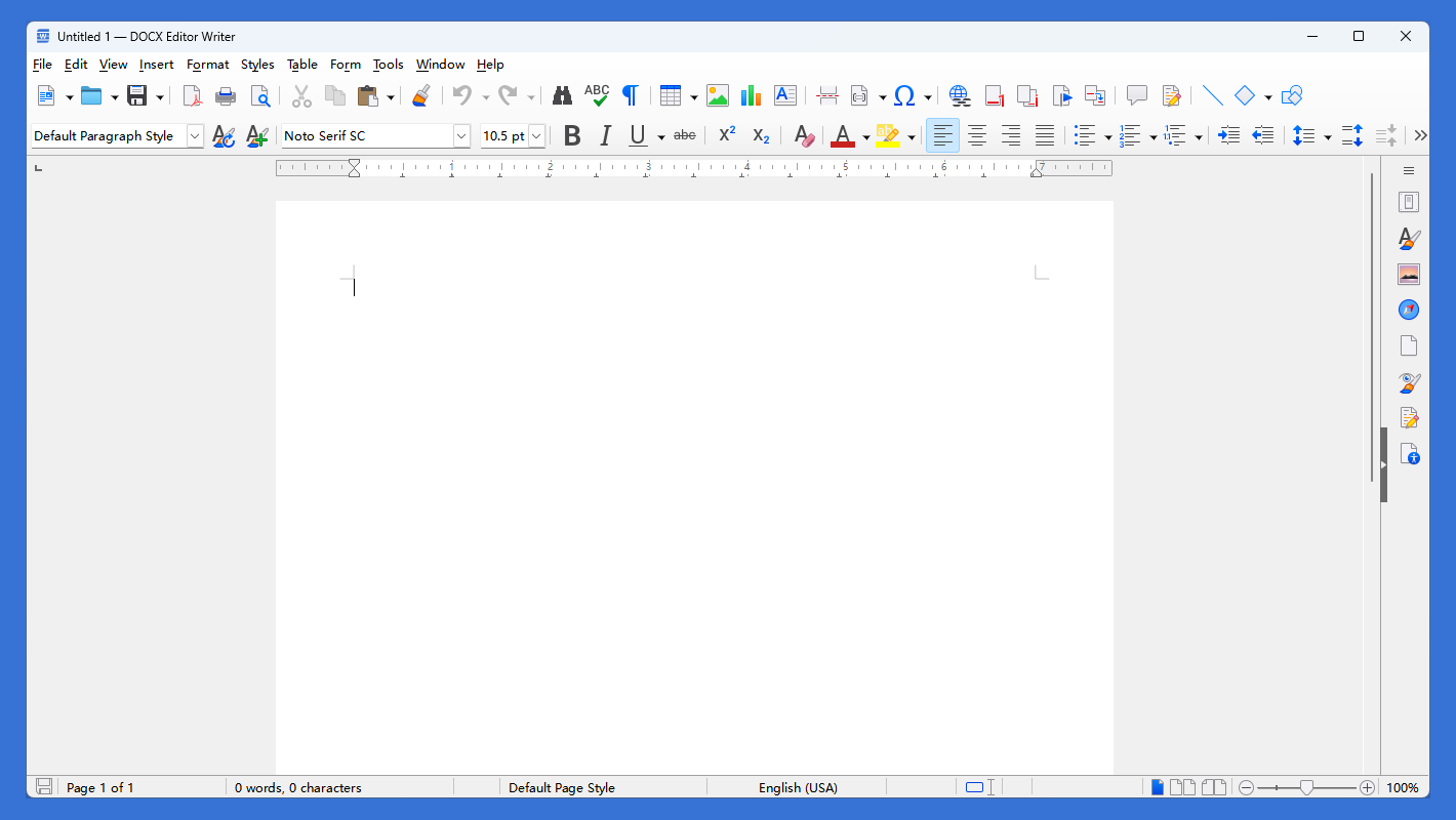 DOCX+ Editor screenshot