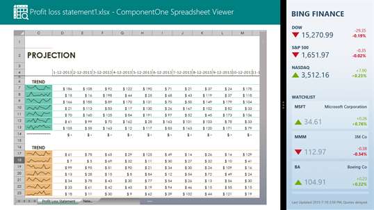 ComponentOne Spreadsheet Viewer screenshot 2