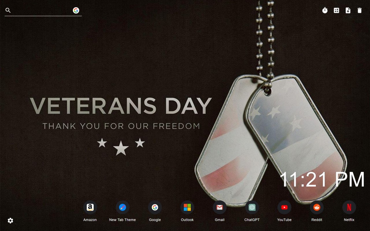 Veterans Day Wallpaper New Tab
