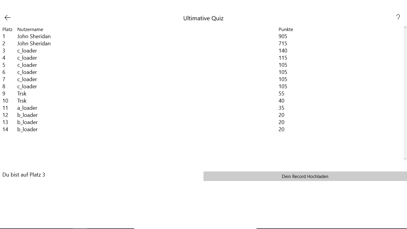 Screenshot 3 Ultimative Quiz windows