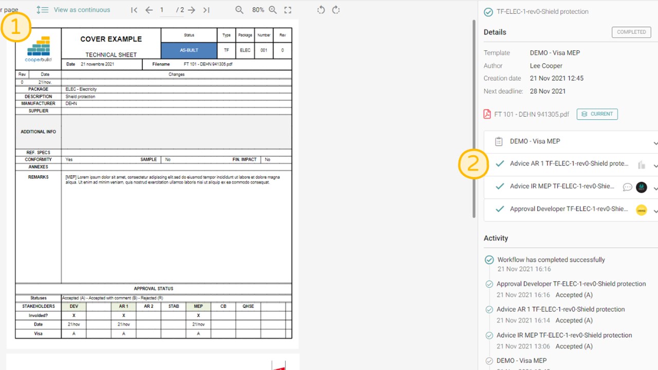 Snapshot 4 of Cooperlink - Construction Platform (CDE) for Microsoft SharePoint