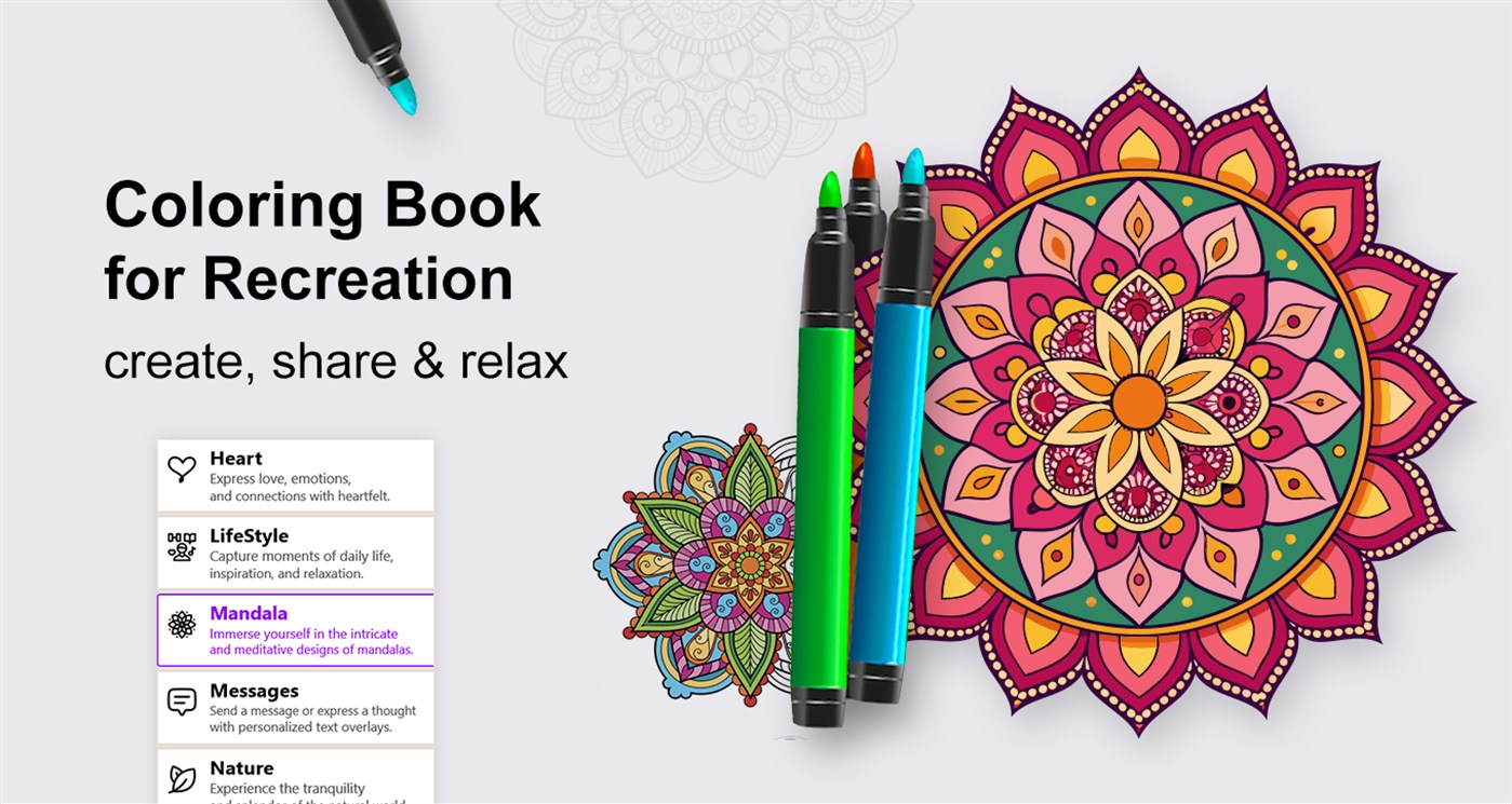 #1. Coloring Book for Recreation (Windows) By: White Peacock