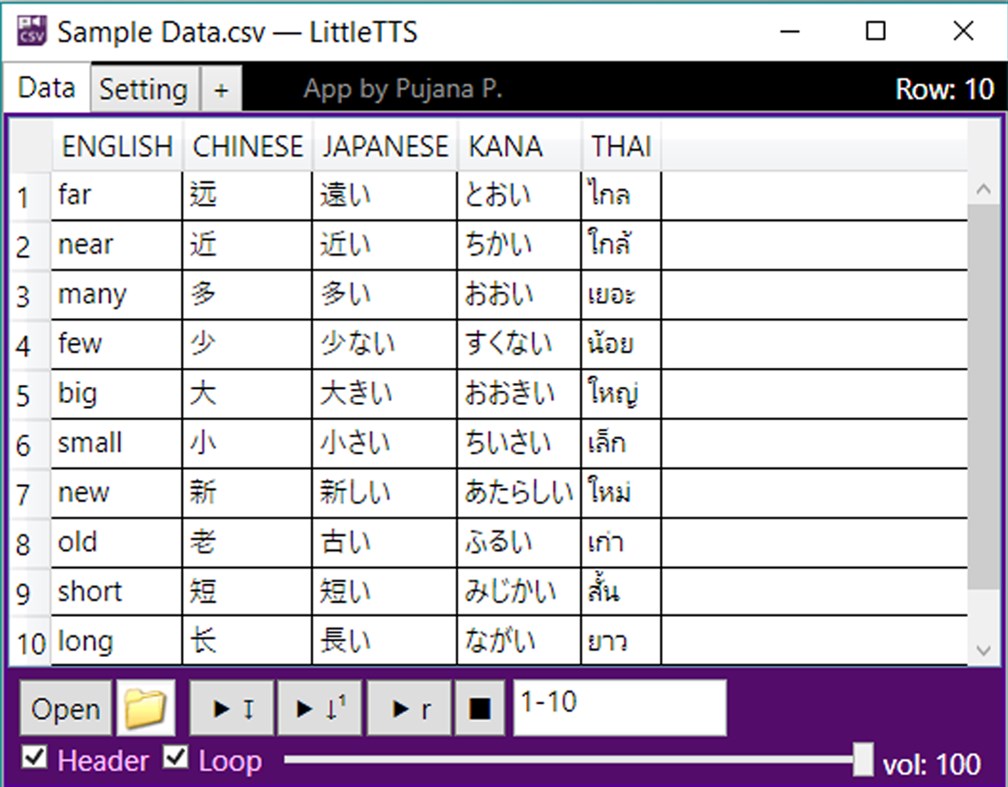 #1. Little TTS (Windows) 来自: Pujana