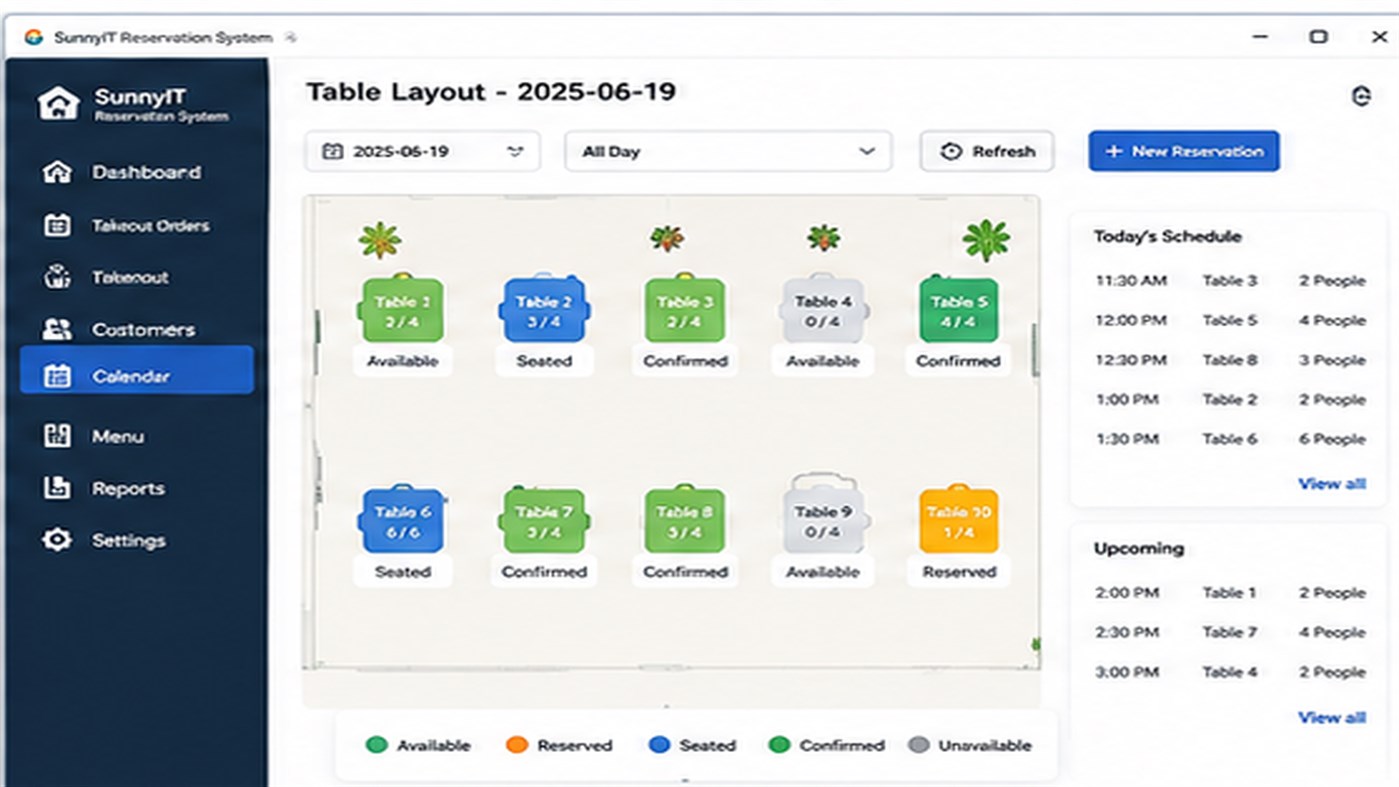 #4. Restaurant Booking (Windows) By: Sunny IT APPS