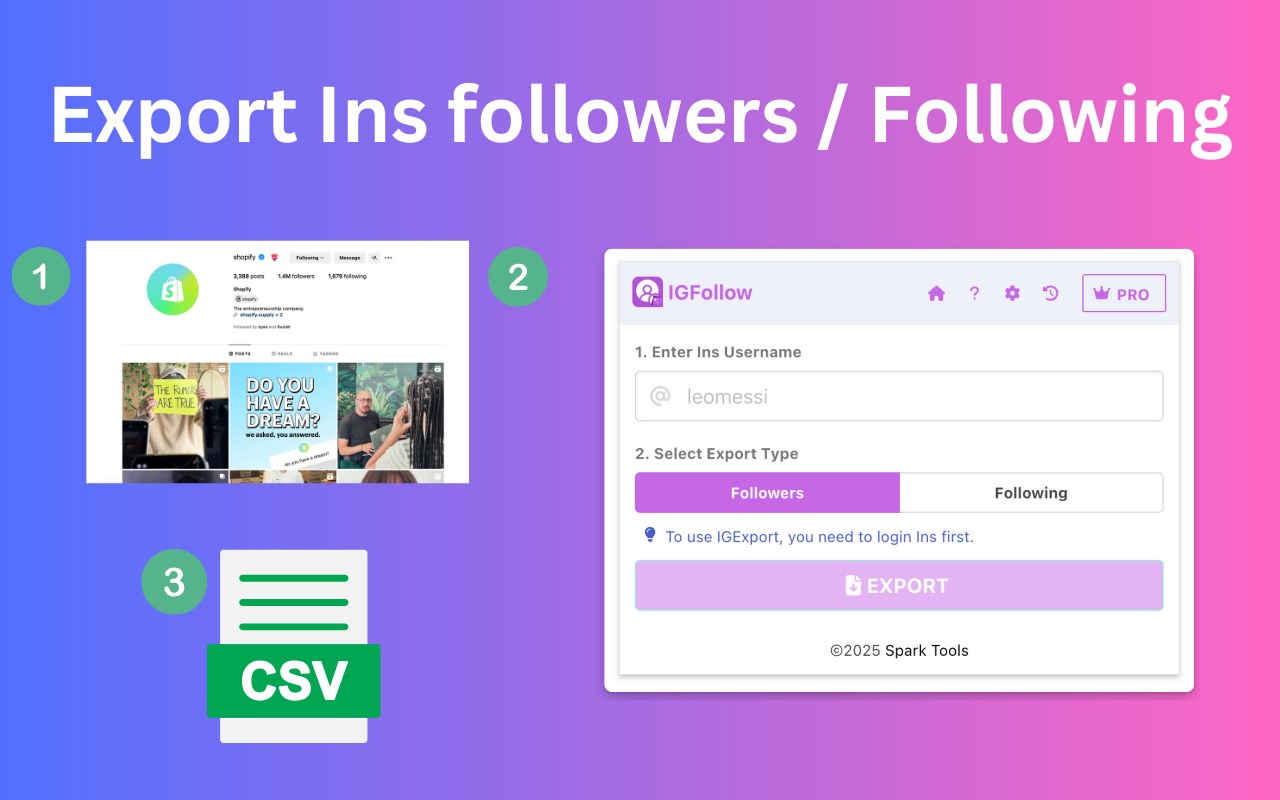 IGFollow - Follower Export Tool for Ins