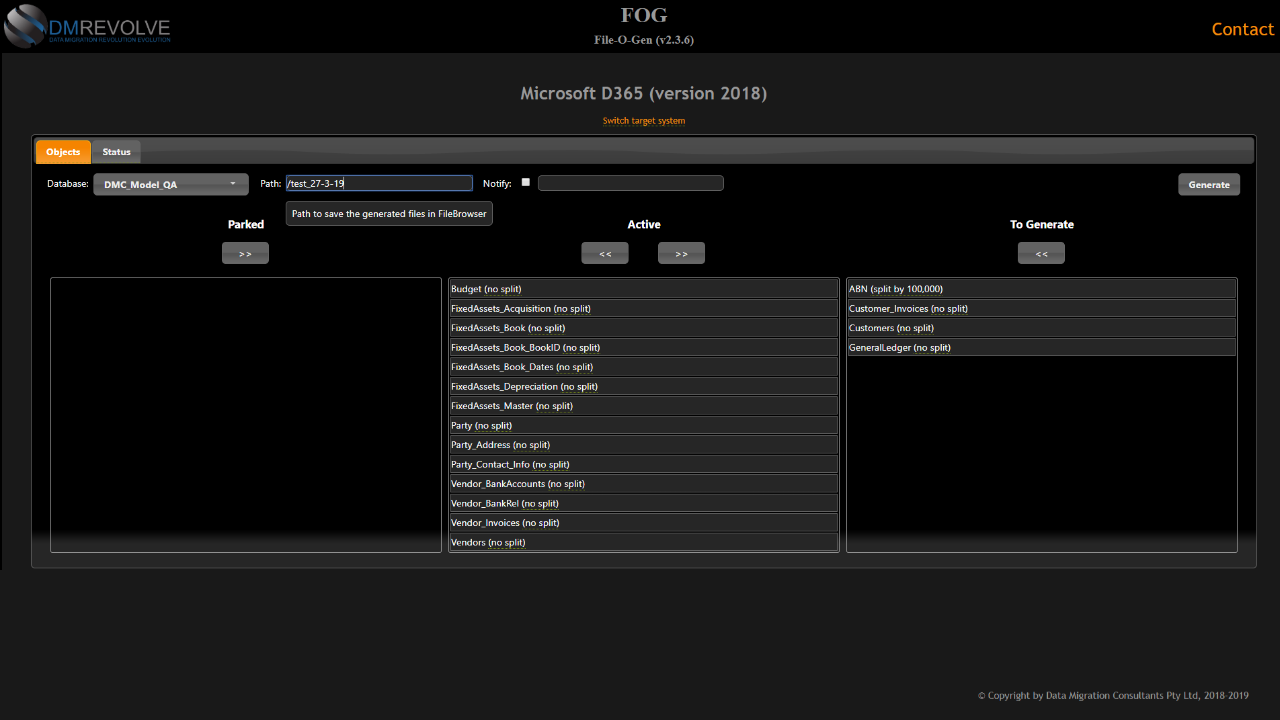 Snapshot 1 of DM REVOLVE - Dynamics Data Migration