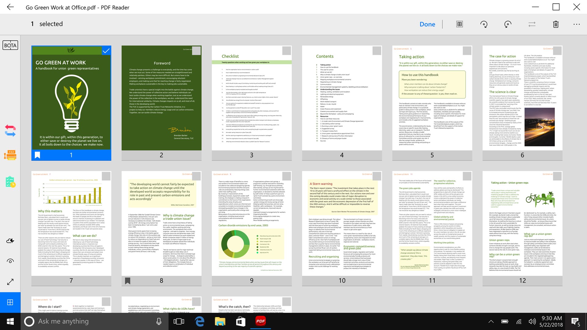 Screenshot: Display Page Thumbnails