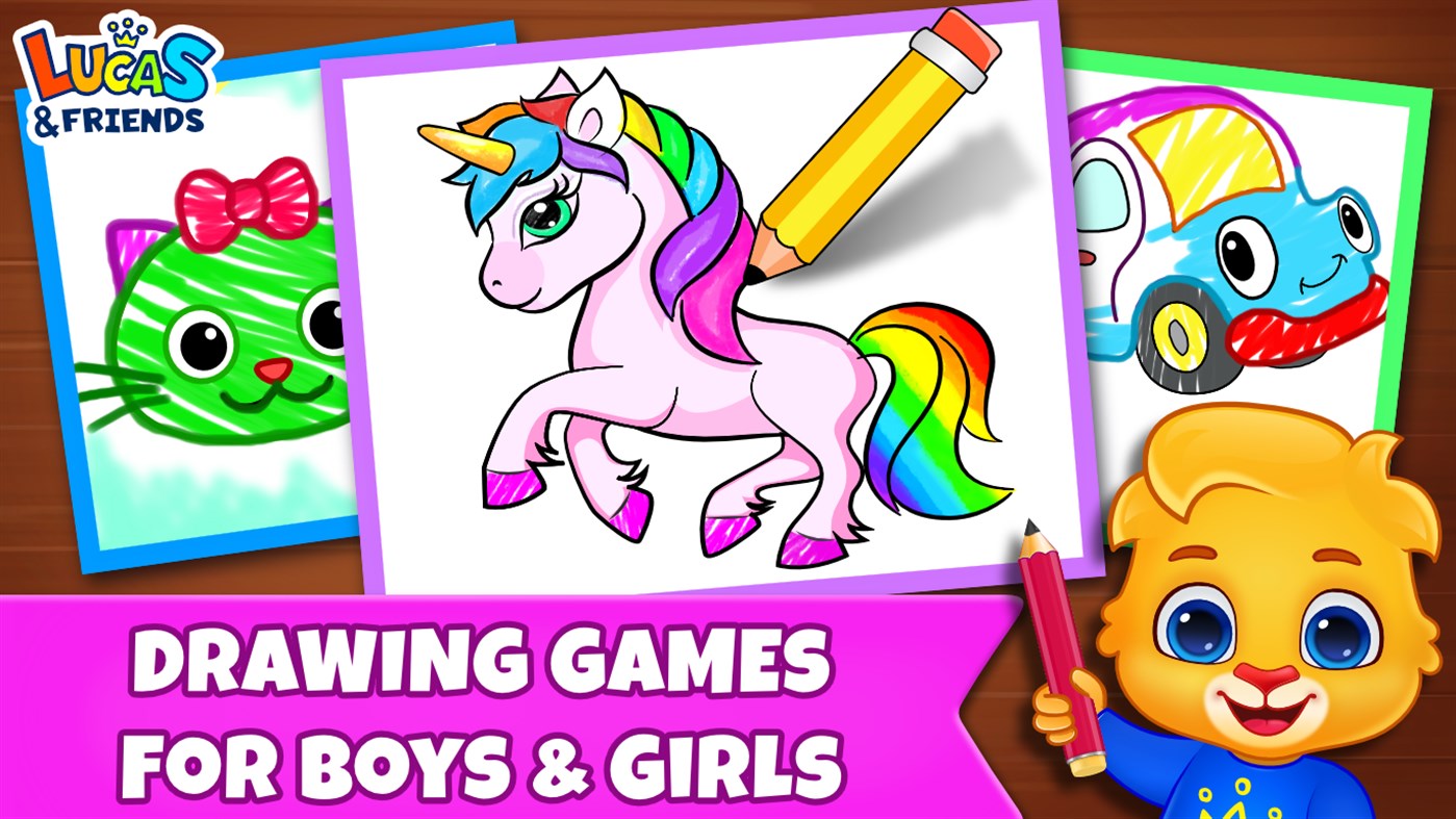 #1. Drawing Games: Draw & Color For Kids (Windows) By: RV AppStudios