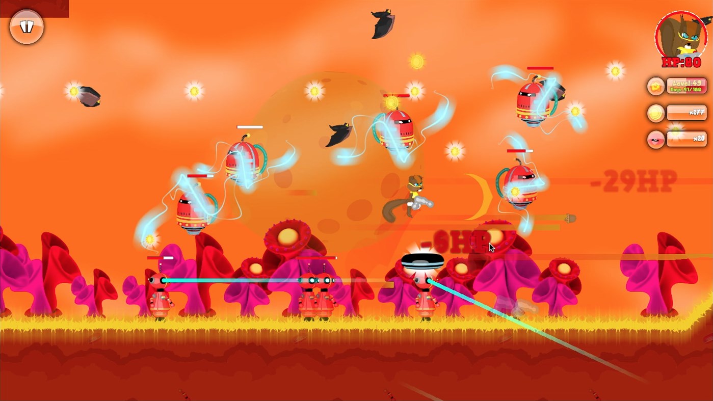 #5. Squirrel Hero & Robots (Windows) Göre: x