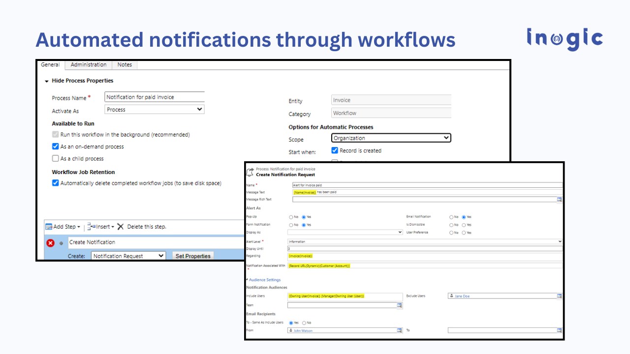 Snapshot 5 of Alerts/Notifications Management in Dynamics 365 CRM - Alerts4Dynamics