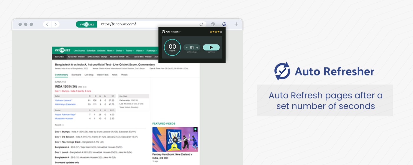 Auto Refresher - Easy Page Reloader for Chrome