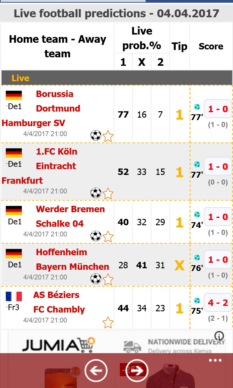 ForeBet Football Prediction for Windows 10 Mobile