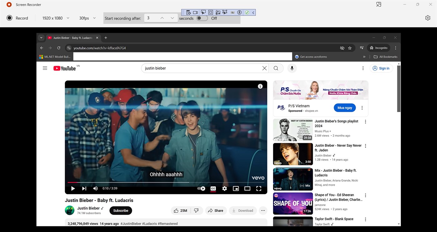 #3. Screen Recorder for Window (Windows) Oleh: Screen Recorder