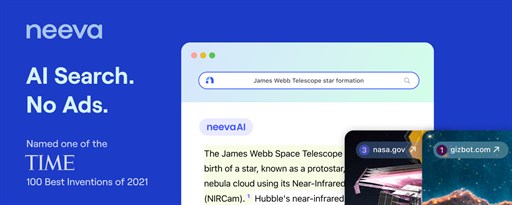 Neeva AI Search marquee promo image