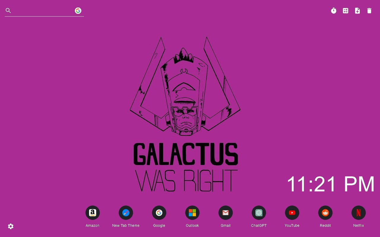 Galactus Wallpaper New Tab