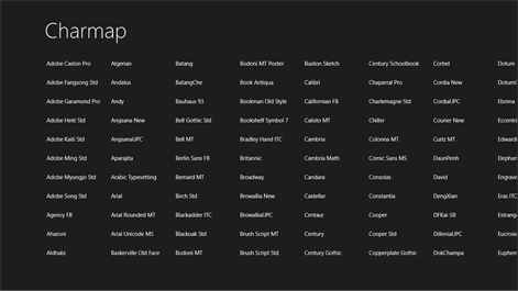 Charmap Screenshots 1