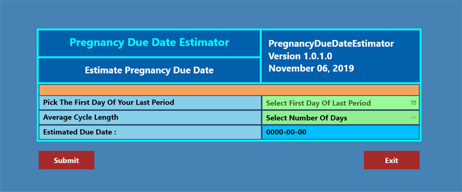 Pregnancy Due Date Estimator (Windows) 由: Engineering-Stream