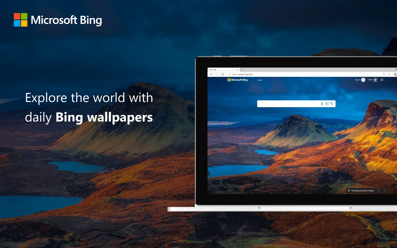 Microsoft Bing Homepage and Search Engine promo image
