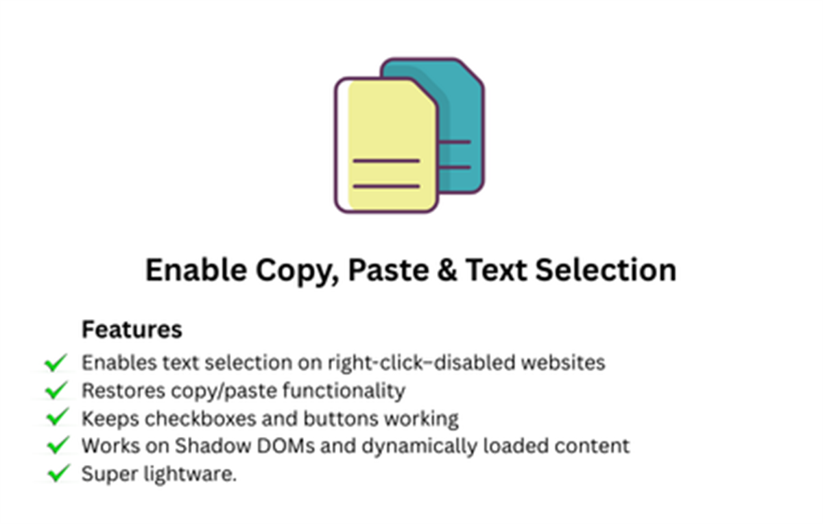 Enable Copy/Paste + Selection