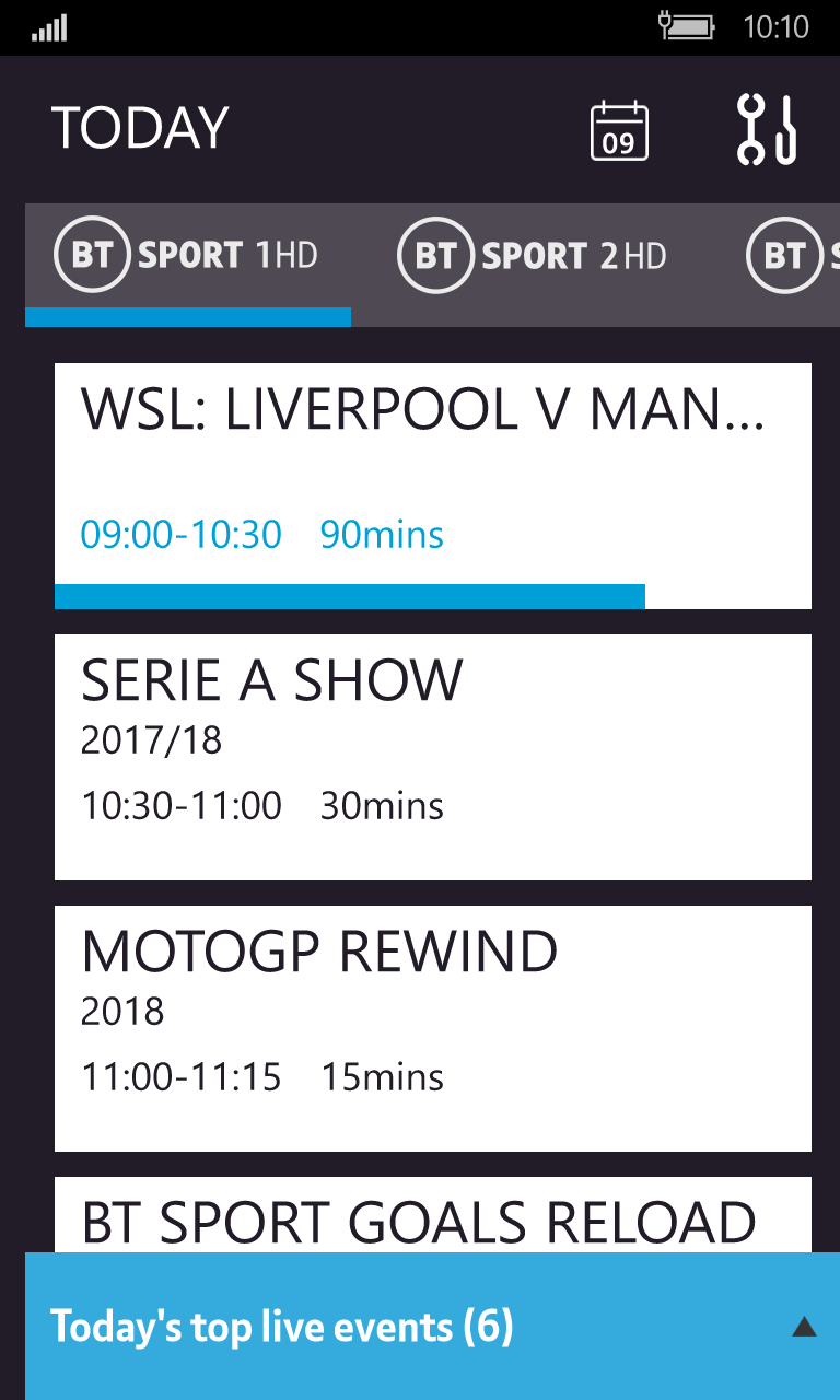 bt sport 3 live stream mobile