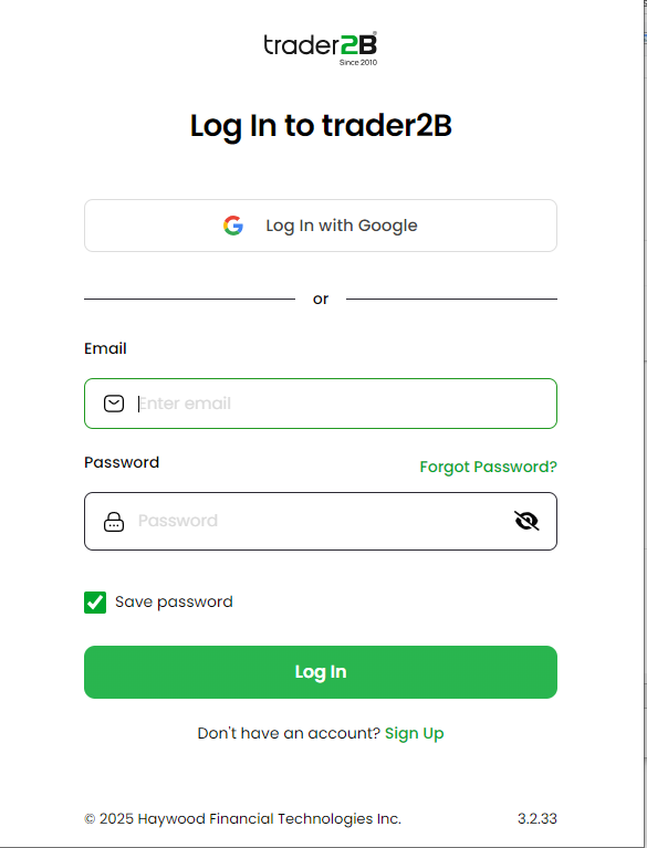 trader2B Desktop screenshot