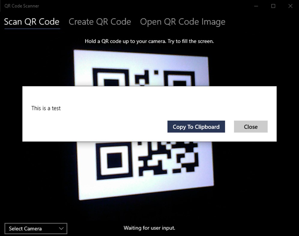#1. QR Code Scanner (Windows) Przez: Matthias Duyck