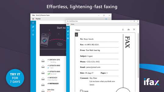 iFax - Send & Receive Faxes screenshot 1