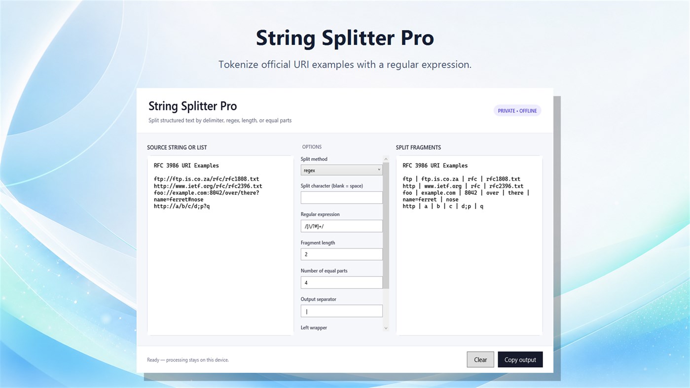 #5. String Splitter Pro (Windows) di: Luzala Studio