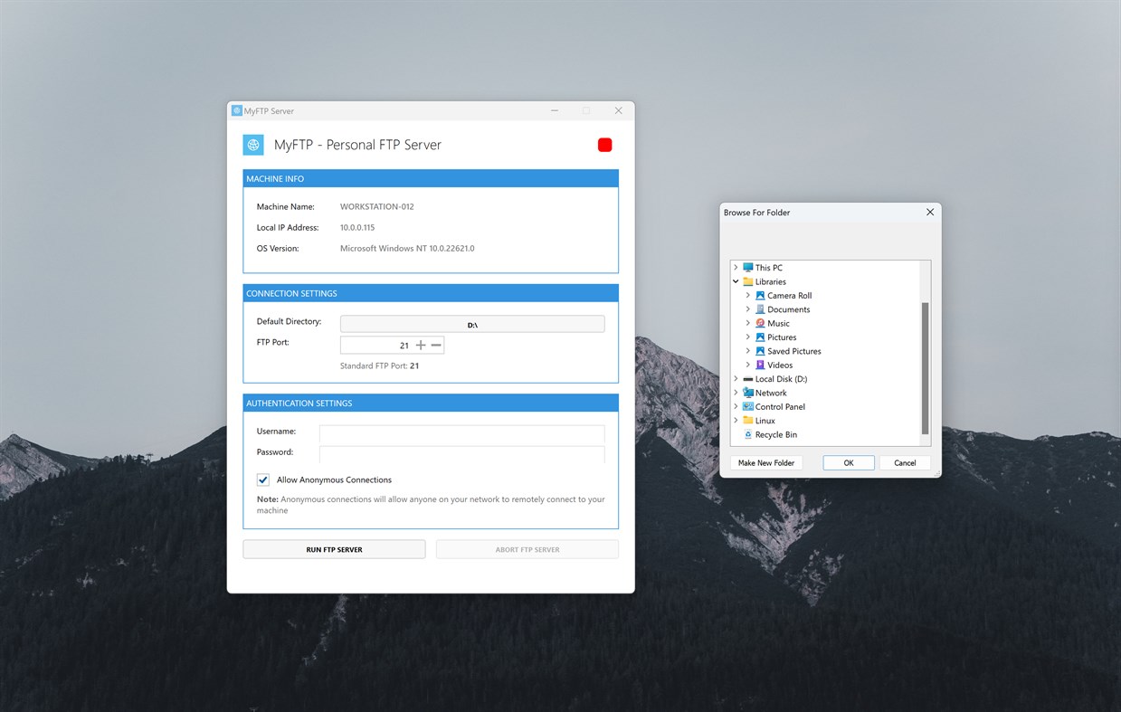 #2. Personal FTP Server (Windows) 由: EvlarSoft LLC