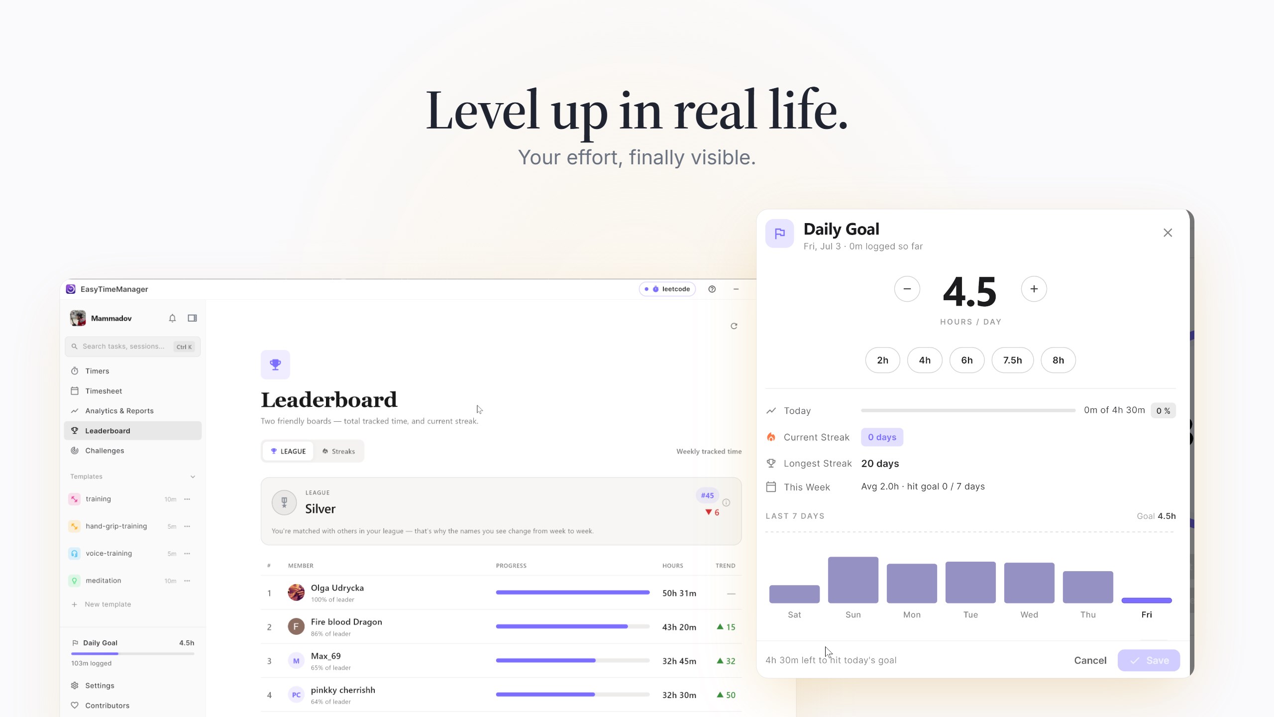 EasyTimeManager: Track Time , Stay in Flow screenshot