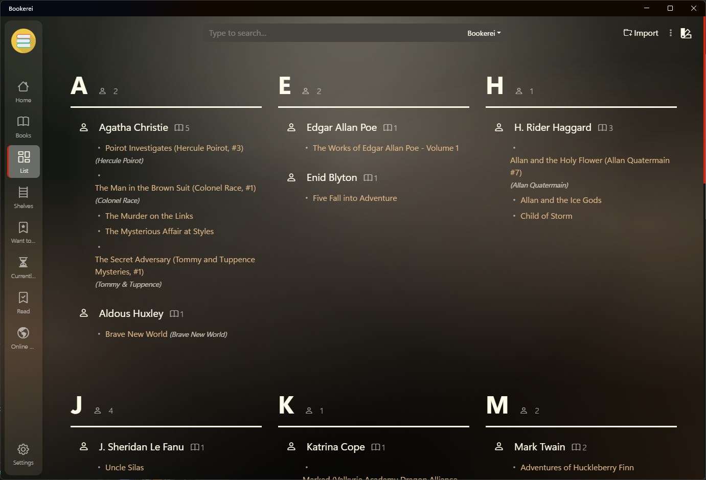 Bookerei screenshot