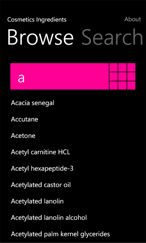 Cosmetics Ingredients Screenshots 1