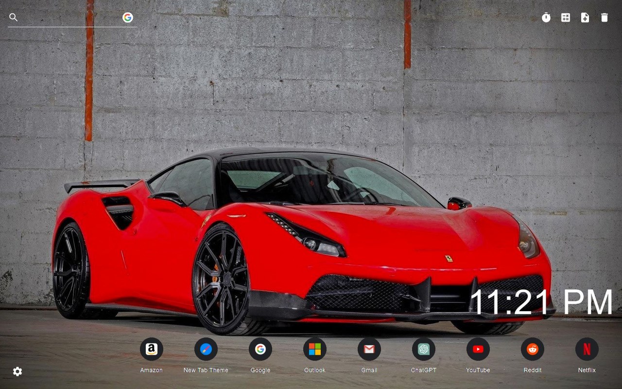 Sport Supercar Wallpaper New Tab