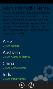 Asian & Pacific Names screenshot 1